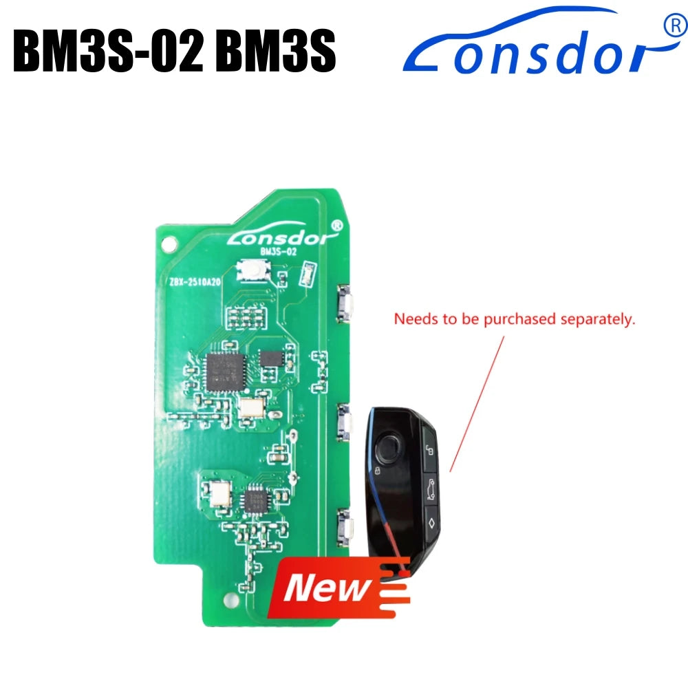 Lonsdor BM3S-02 BM3S Universal Smart Key for BMW G-Chassis BCP/BDC2/BDC3 Blackbox Automotive Diagnostics