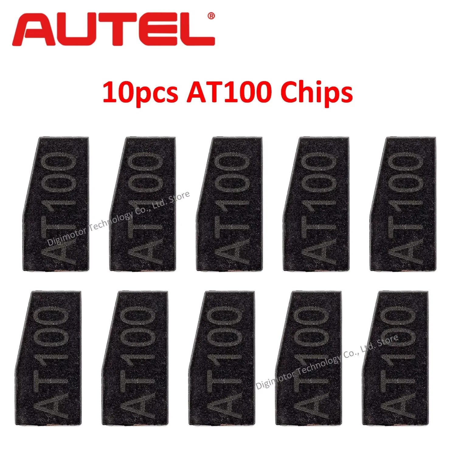 10pcs Autel AT100 Transponder Chip Used with Used with XP200, XP400, XP400PRO for Vehicles Key Programming Blackbox Automotive Diagnostics