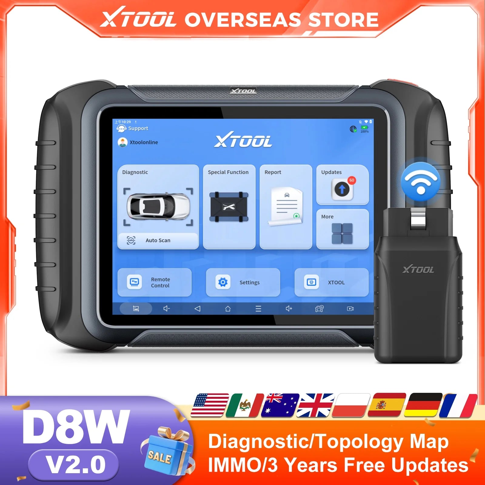 Xtool D8W BT Automotive Diagnostic Scanner