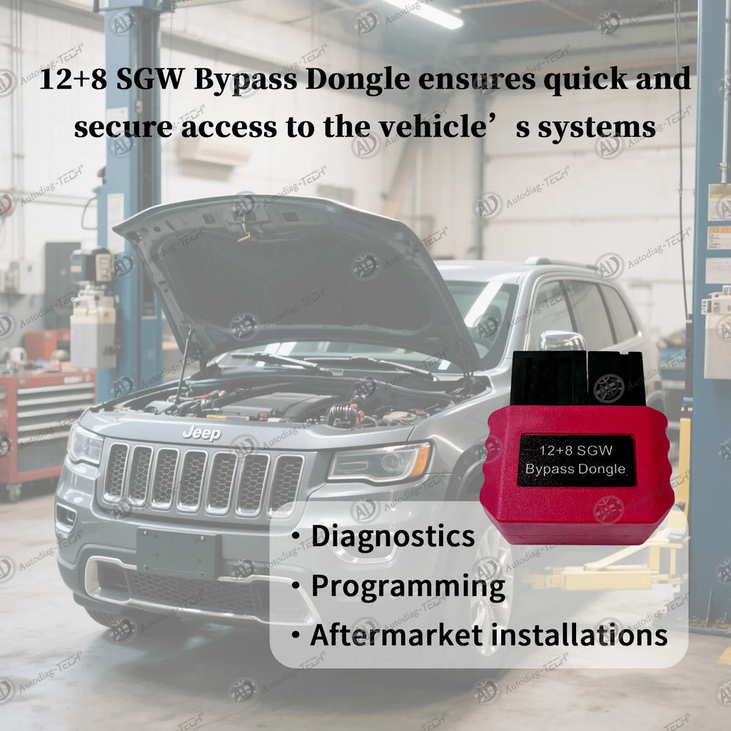 SGW Bypass Dongle - 8+12 Pin FCA SGM Adapter | Compatible with 2018+ Chrysler, Dodge, Jeep, RAM, Fiat, Alfa Romeo Blackbox Automotive Diagnostics