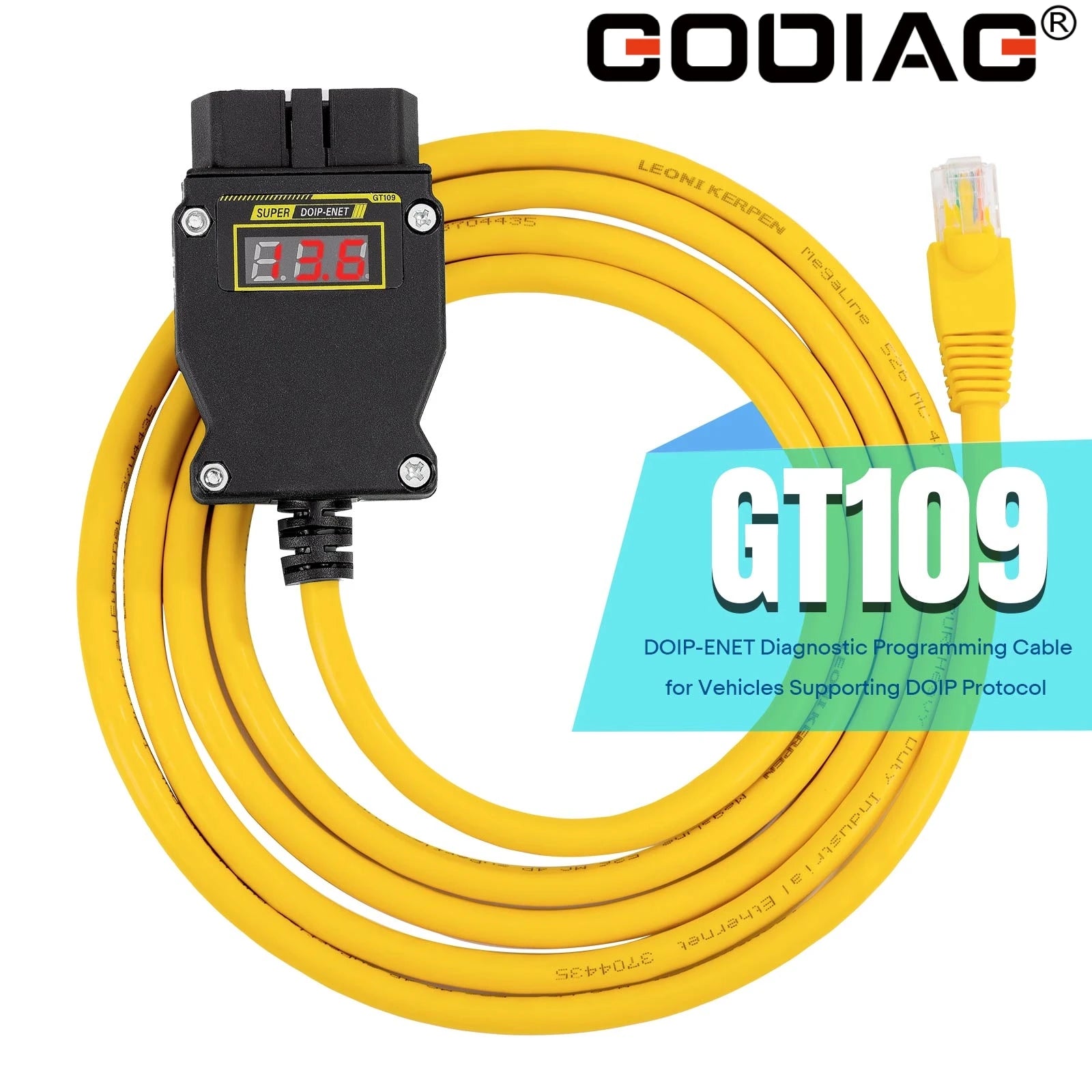 GODIAG GT109 DOIP-ENET Diagnostic Programming Cable for Vehicles Supporting DOIP Protocol Blackbox Automotive Diagnostics