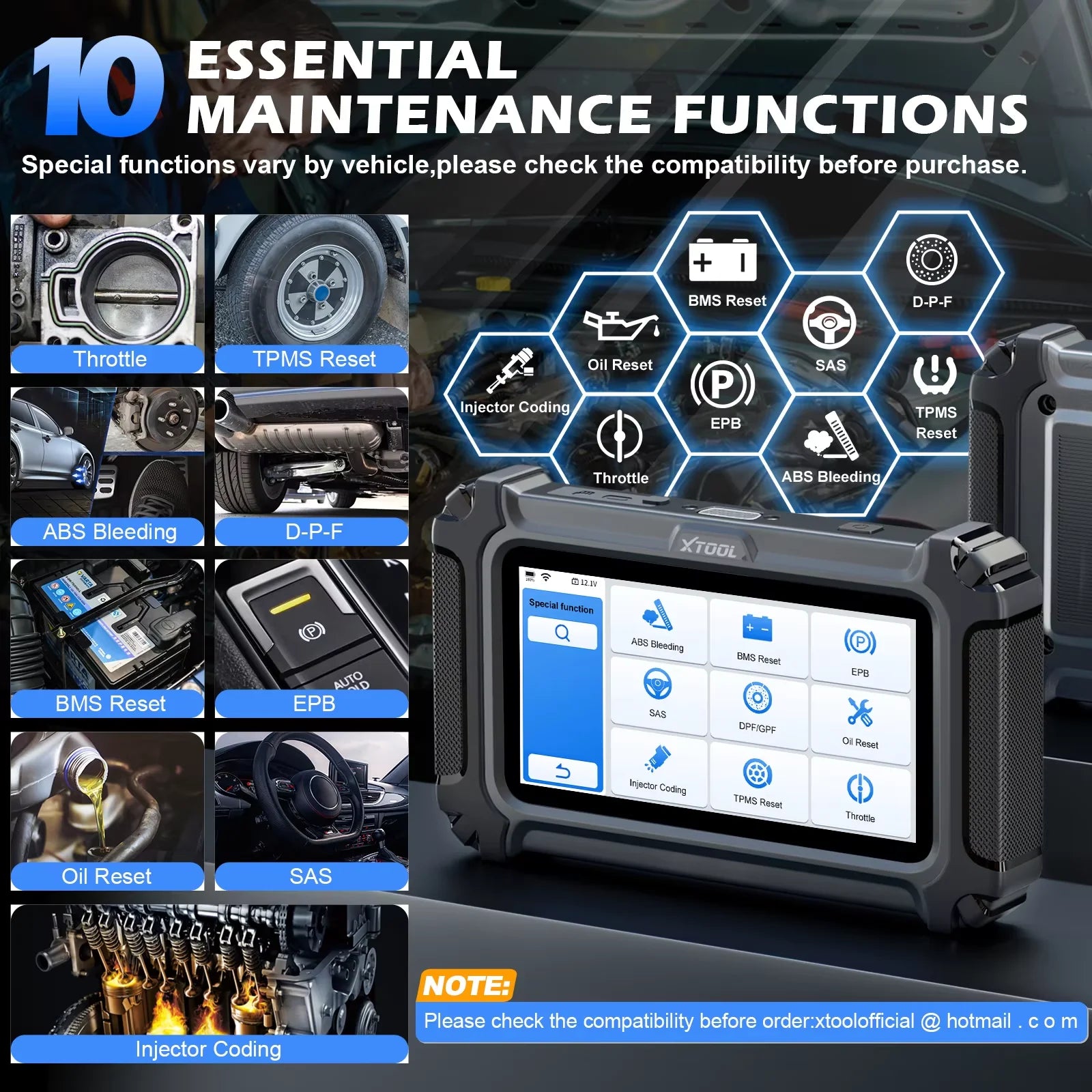 XTOOL D5 OBD2 Car Diagnostic Tool Auto VIN Automotive Scanner OIL Reset Injector Code Built-in FCA/CANFD Lifetime Free Update Blackbox Automotive Diagnostics