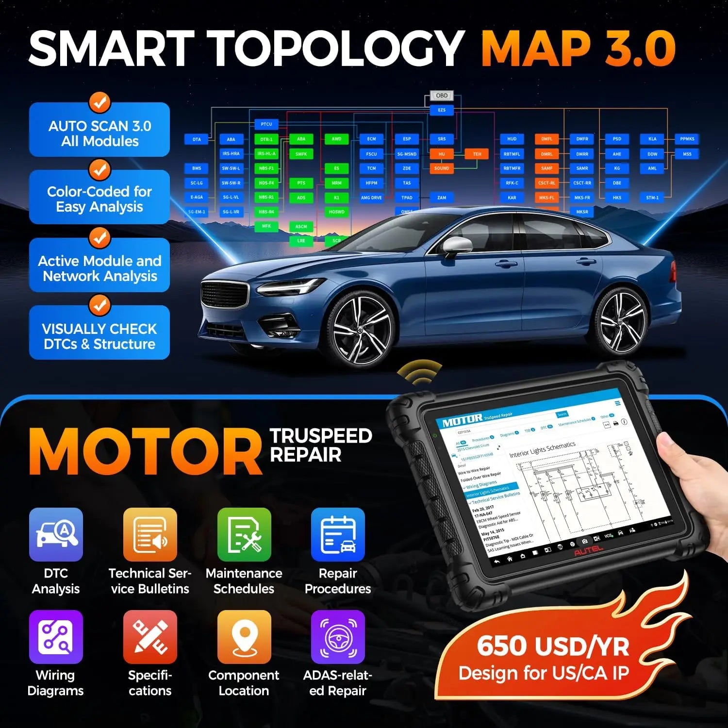 Autel MaxiSys MS909 S Bidirectional Diagnostic Scanner