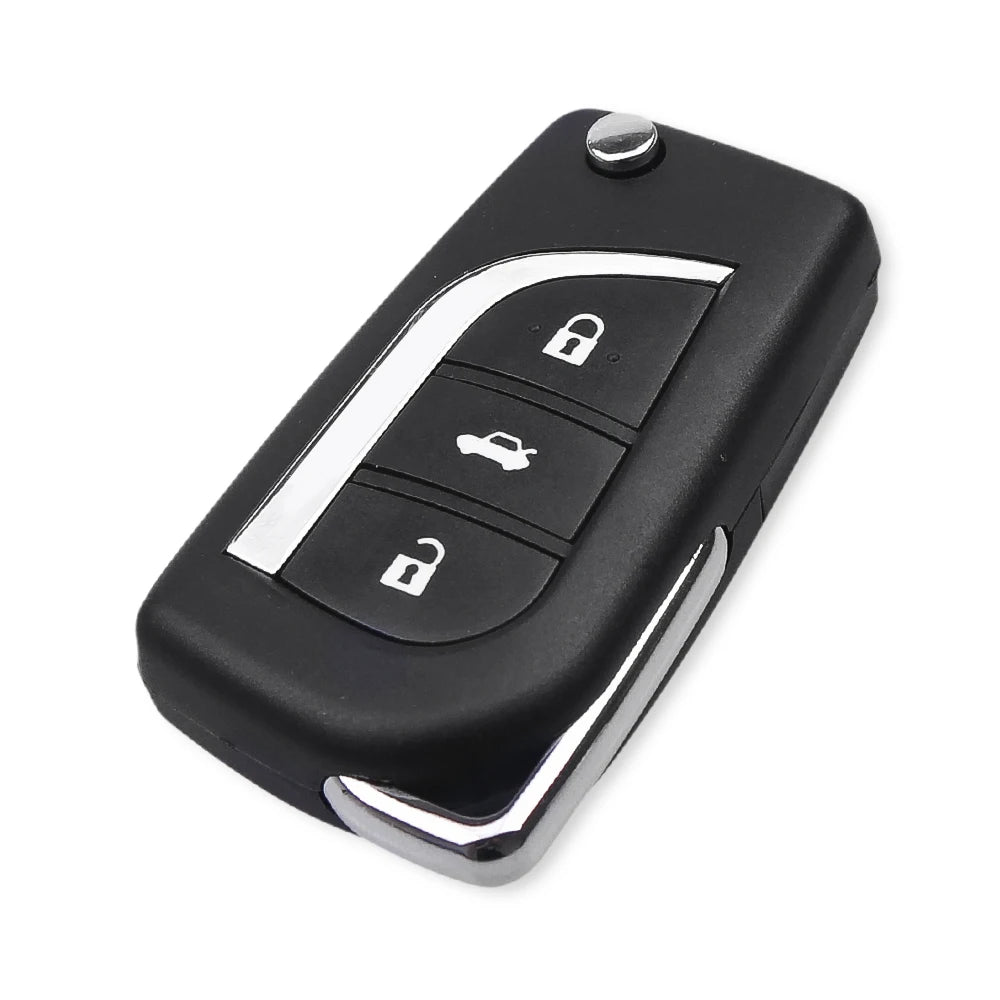 KEYYOU 3 Button Flip Remote Key Shell Cover Fit For Toyota Camry Levin Corolla Reiz Highlander Key Case TOY48 Blade 2014 Blackbox Automotive Diagnostics