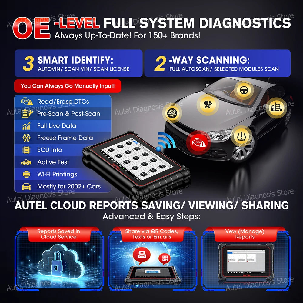 Autel MaxiCOM MK900-BT Bidirectional Diagnostic Scanner