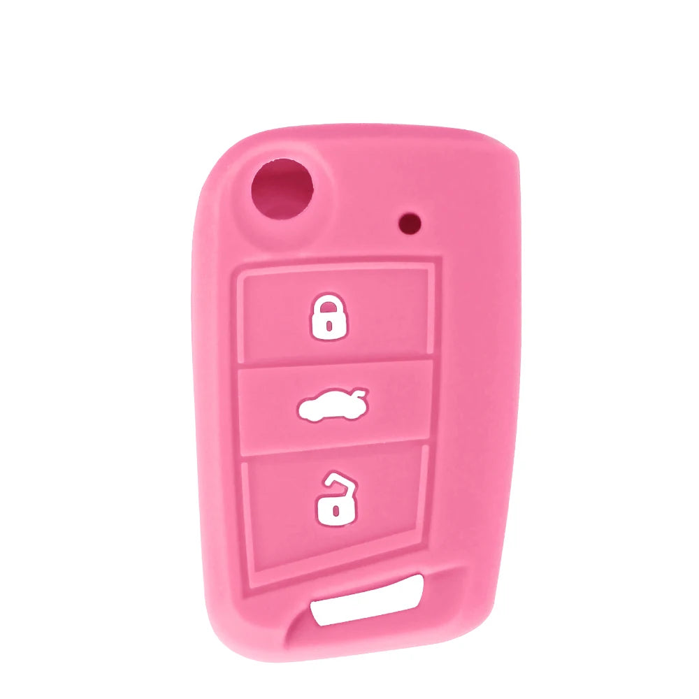 KEYYOU Silicone Key Case Key Cover For Volkswagen For VW Golf MK7 Tiguan For Skoda Octavia For Seat Leon Ibiza Octavia A7 Blackbox Automotive Diagnostics