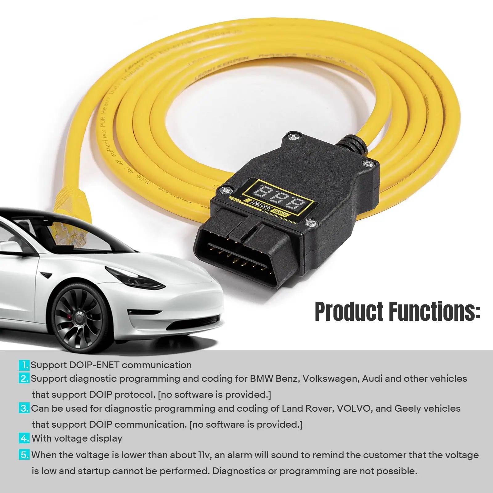 GODIAG GT109 DOIP-ENET Diagnostic Programming Cable for Vehicles Supporting DOIP Protocol Blackbox Automotive Diagnostics