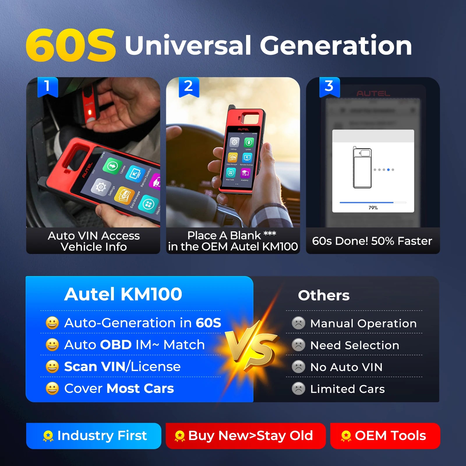 Autel KM100 Key Programmer and Immobilizer Tool