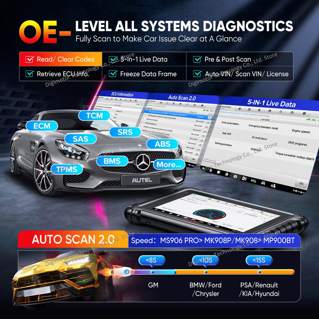 Autel MS906PRO MS906 Pro Automotive Diagnostic Scanner — image 5