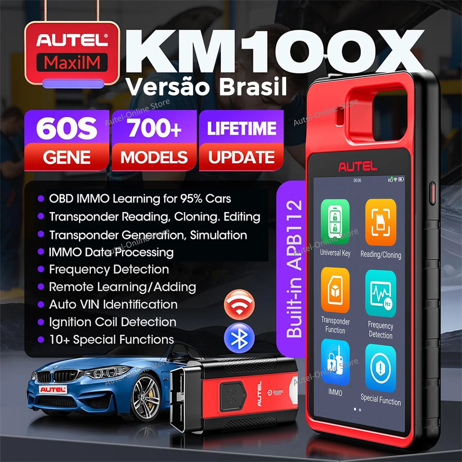 Autel MaxiIM KM100 Key Programmer and Immobilizer Tool