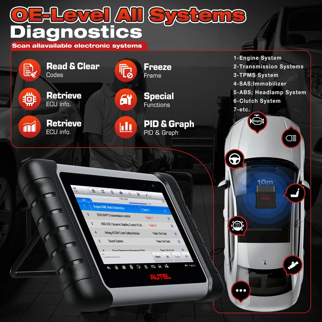 Autel MaxiCOM MK808BT PRO Bidirectional Diagnostic Scanner