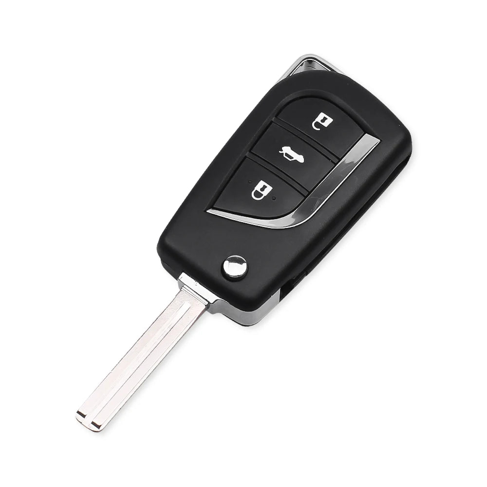KEYYOU 3 Button Flip Remote Key Shell Cover Fit For Toyota Camry Levin Corolla Reiz Highlander Key Case TOY48 Blade 2014 Blackbox Automotive Diagnostics