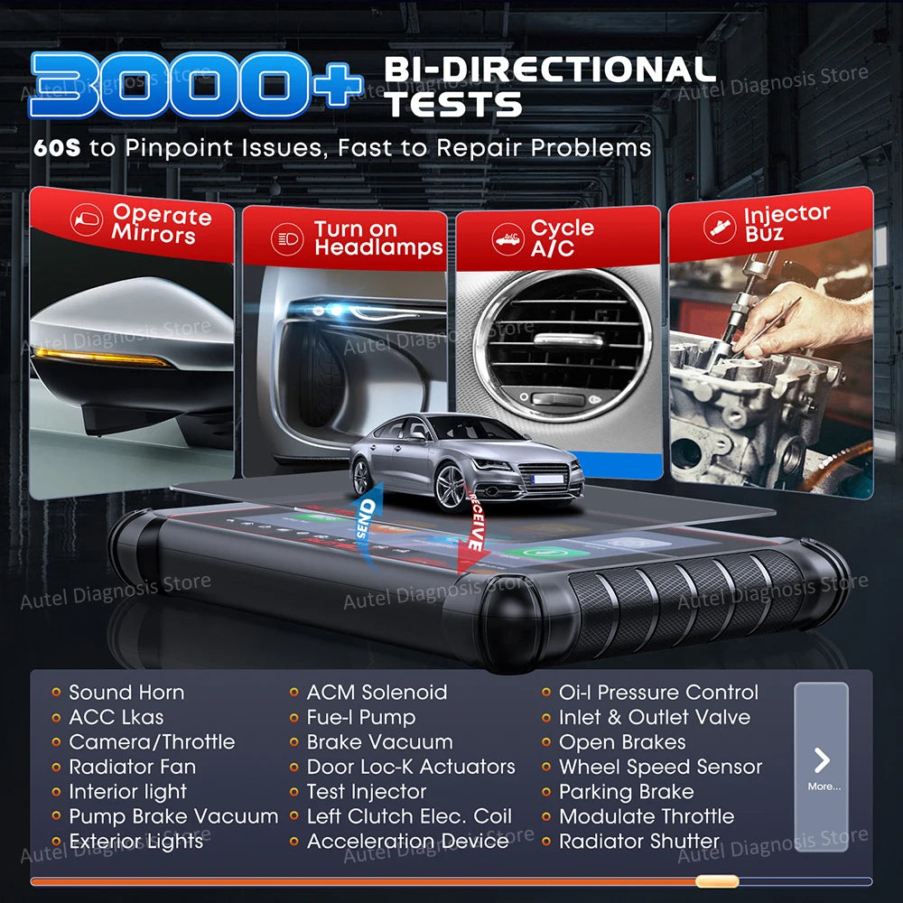 Autel MaxiCOM MK900BT Bidirectional Diagnostic Scanner