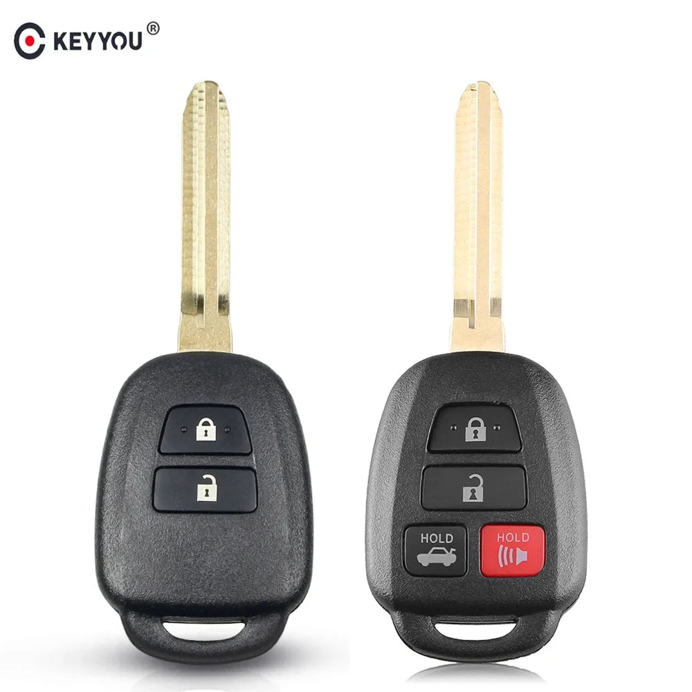 KEYYOU 2/4 Buttons Remote Car Key Shell Case Fob For Toyota CAMRY Corolla Reiz New Vios RAV4 Crown Key Blackbox Automotive Diagnostics