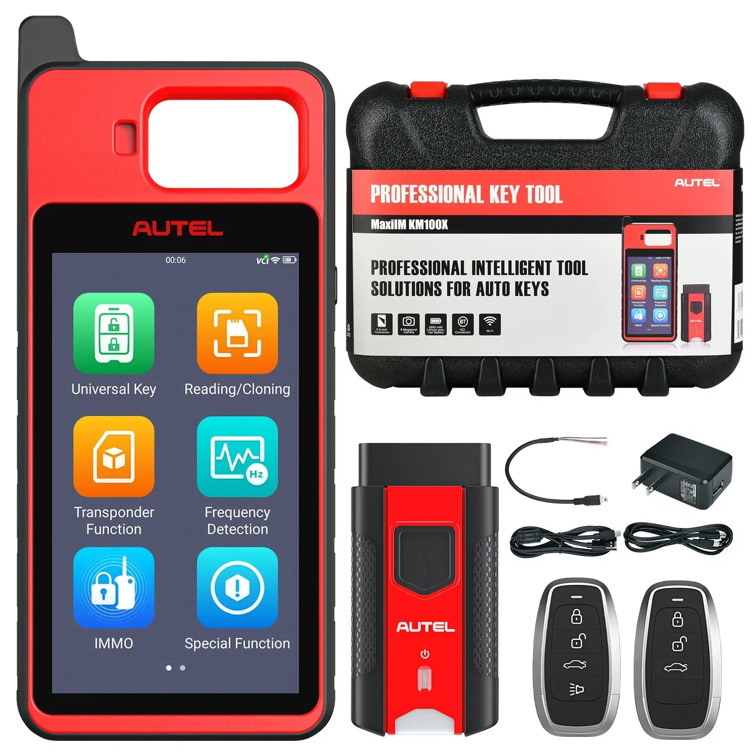 2026 Newest Autel MaxiIM KM100 KM100X Universal Key Generator Kit Lifetime Free Update 37+ Models AutoVIN All Key Lost PK IM508S Blackbox Automotive Diagnostics