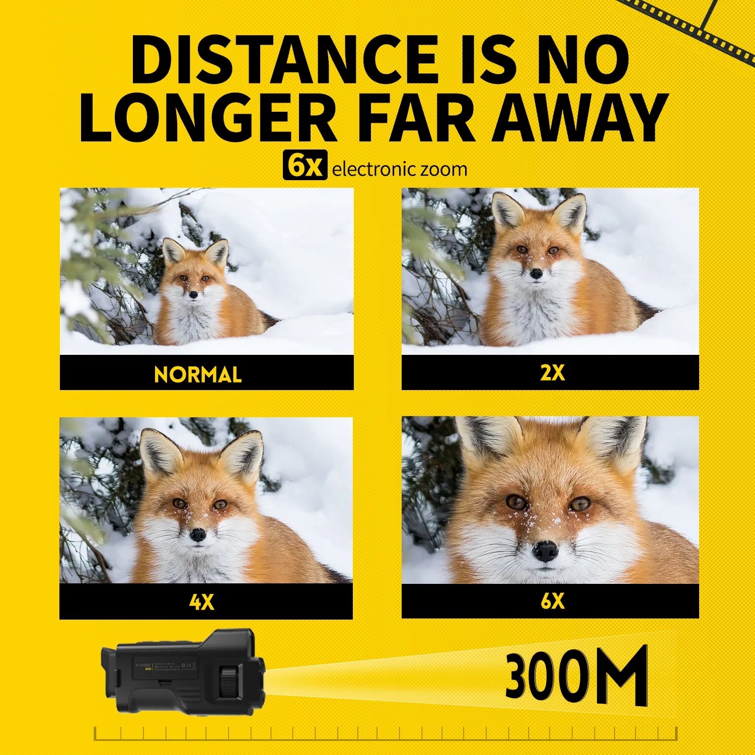 FNIRSI Telescope NVS-20 4K HD Monocular Night Vision Goggles 6X Digital Zoom 300m Hunting Camping Scope Day and Night Dual Use Blackbox Automotive Diagnostics