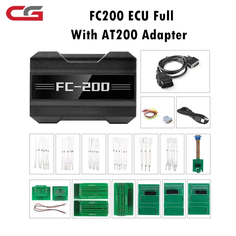 V1.3.4.1 CG FC200 ECU Programmer Full Version Support 4200 ECUs and 3 Operating Modes Upgrade of AT200 Can Choose AT200 Adapter Blackbox Automotive Diagnostics