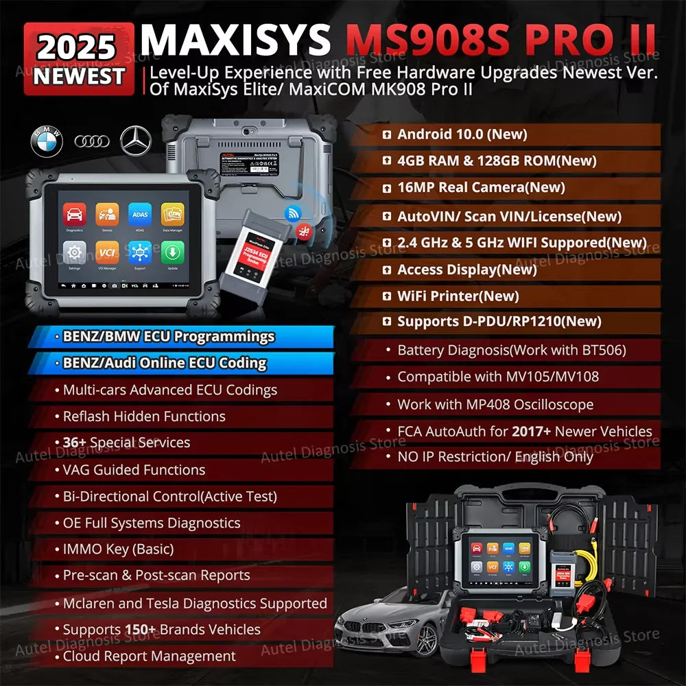 Autel MaxiSys MS908S Pro II Bidirectional Diagnostic Scanner