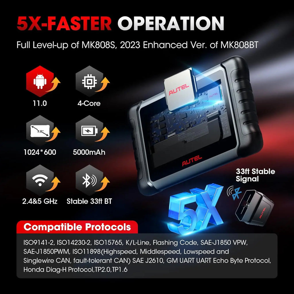 Autel MaxiCOM MK808K-BT Bidirectional Diagnostic Scanner