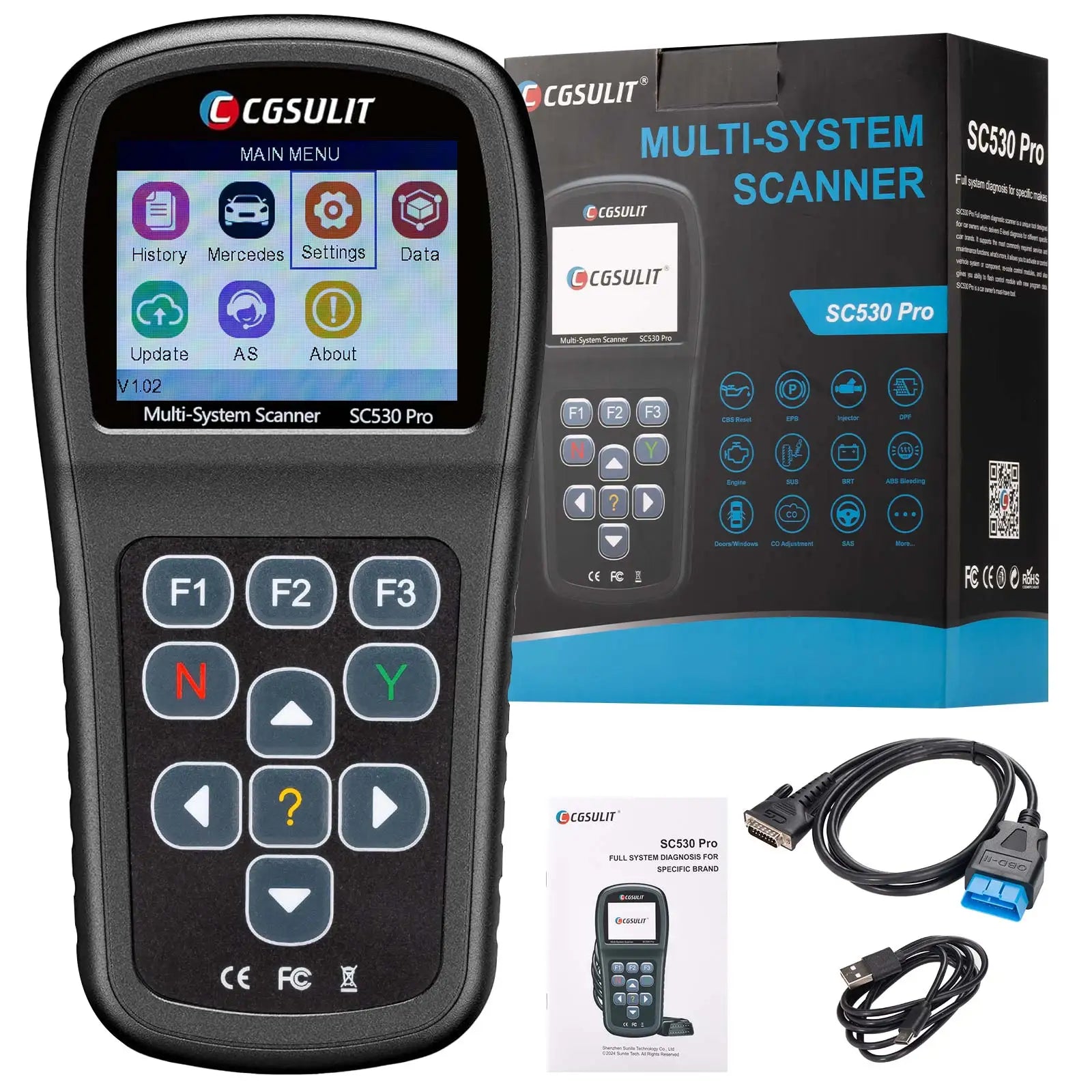 CGSULIT SC530 Pro Full System Diagnosis for Specfic Brand for Benz Blackbox Automotive Diagnostics
