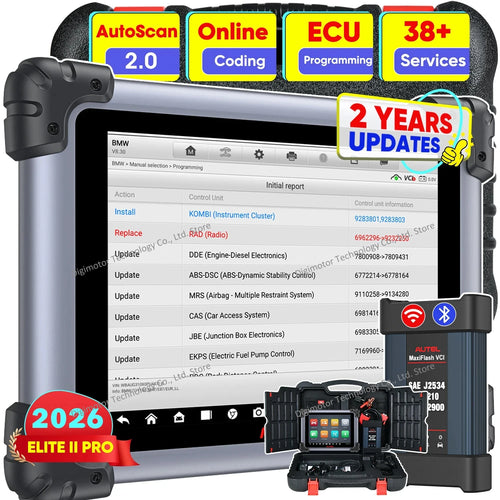 2026 Autel MaxiSys Elite II Pro Scanner, 2 Years Free Update, DoIP CANFD ECU Programming Coding 38+ Service Diagnostic Scan Tool Blackbox Automotive Diagnostics