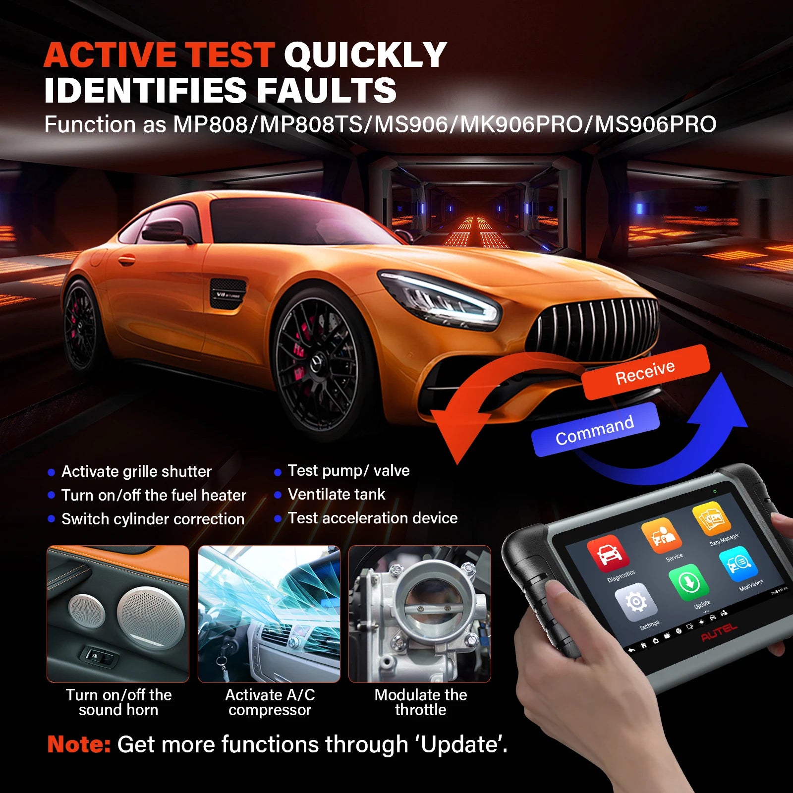 Autel MaxiCOM MK808KBT PRO Bidirectional Diagnostic Scanner
