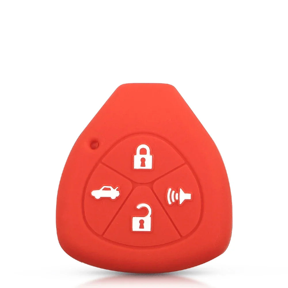 KEYYOU Silicone Car Key Case Cover For Toyota Auris HiLux Corolla Fortuner Prado Verso Camry Yaris Vitz Vios Ractis 2/3/4 Button Blackbox Automotive Diagnostics