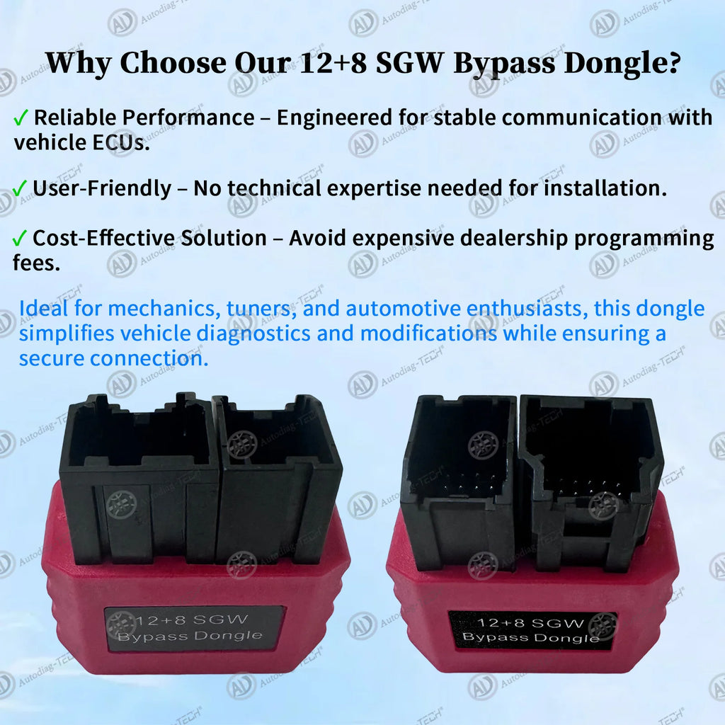 SGW Bypass Dongle - 8+12 Pin FCA SGM Adapter | Compatible with 2018+ Chrysler, Dodge, Jeep, RAM, Fiat, Alfa Romeo Blackbox Automotive Diagnostics
