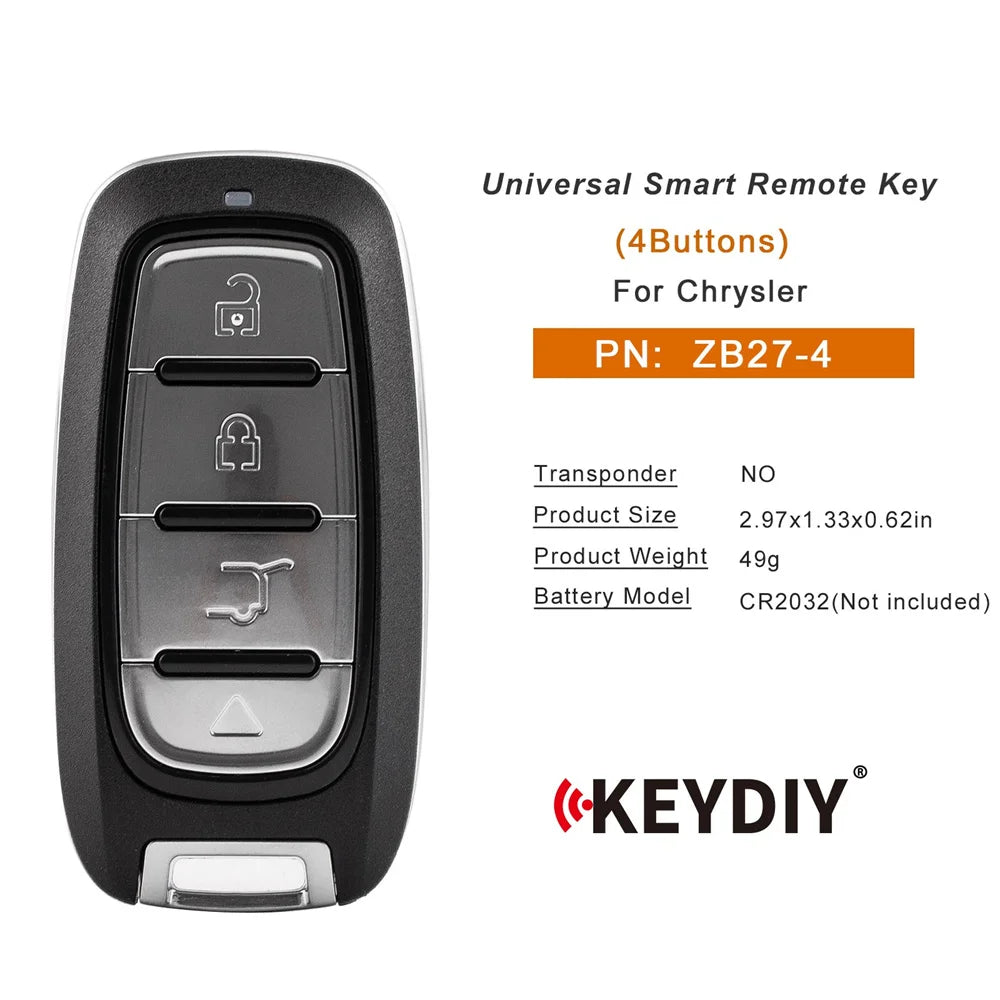 KEYDIY KD ZB27-4 Remote Key — Chrysler — image 6