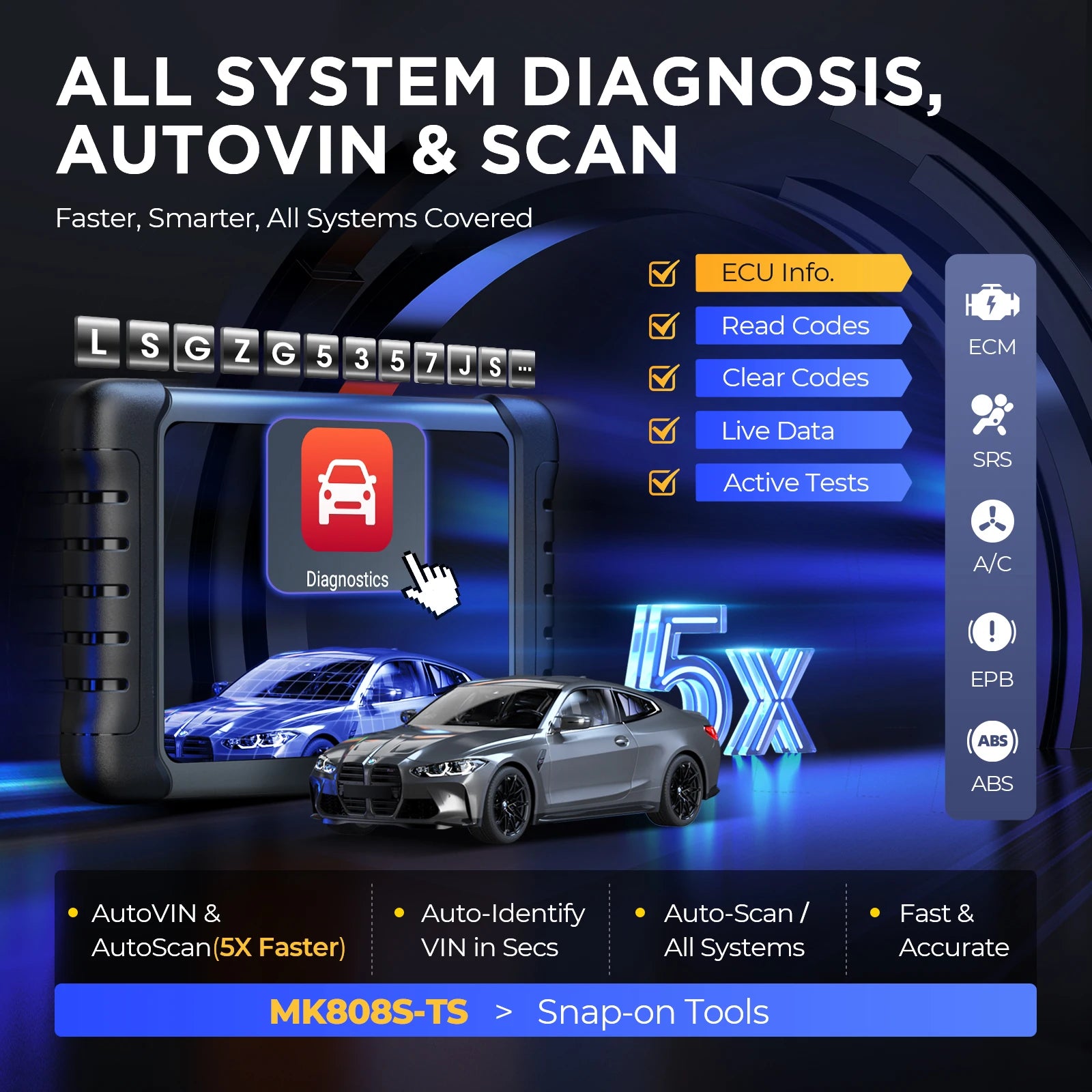 Autel MK808S-TS TPMS Relearn Tool