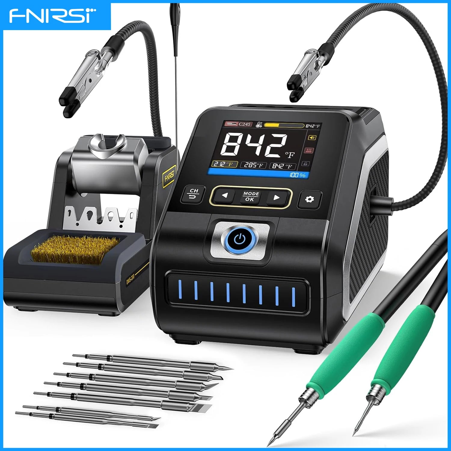 FNIRSI DWS-200 200W Power Repaid Heating Soldering Iron Staion C210 C245 Solder Iron Handle Electronic Welding Rework Station Blackbox Automotive Diagnostics