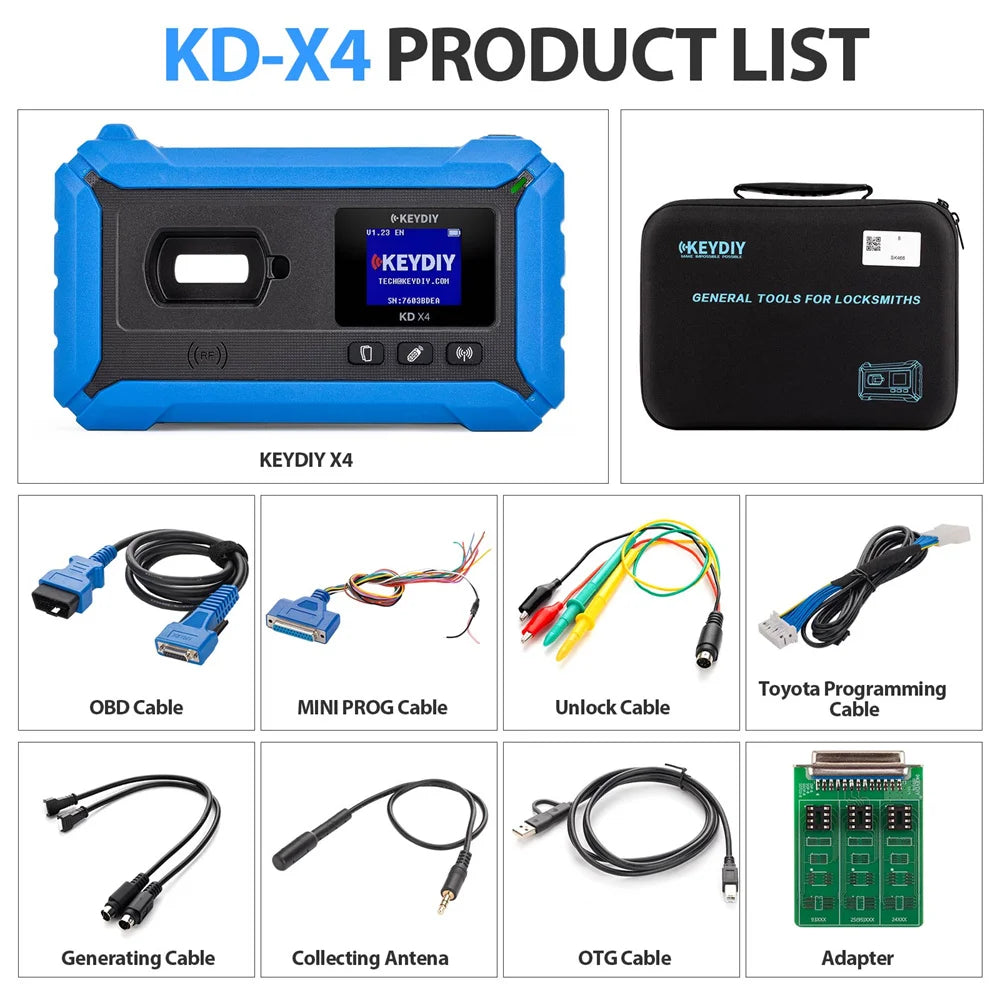 KEYDIY X4 KD-X4 KDX4 Universal Tool for Key Recognition/ Generation/ Copying/ Programming and Matching Remote Control Simulation Blackbox Automotive Diagnostics