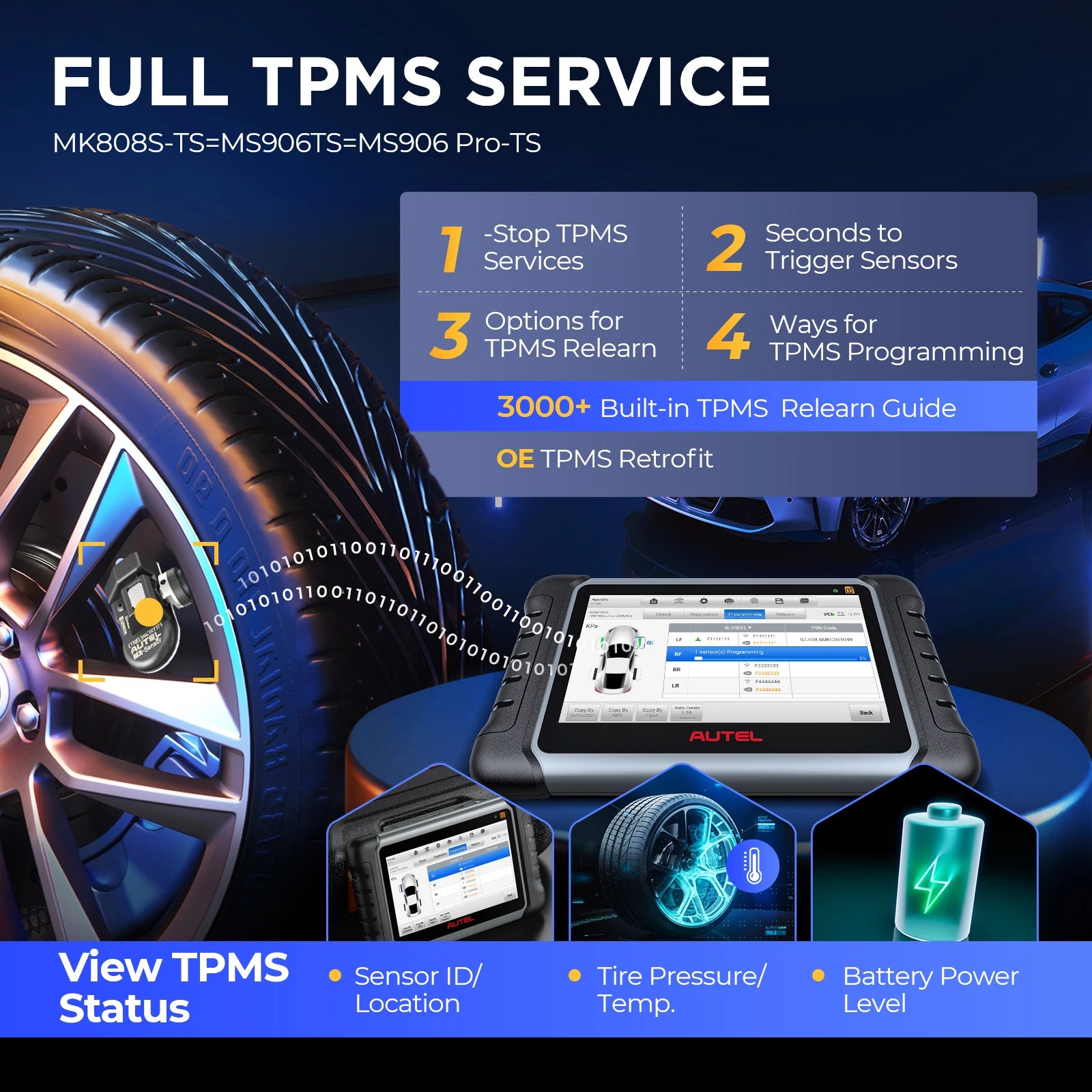 Autel MK808S-TS TPMS Relearn Tool