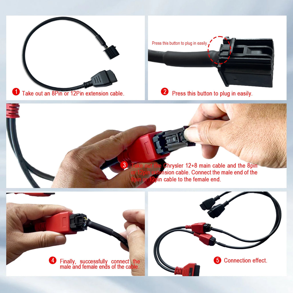 Xtool x431/XTOOL/Autel DS808 Diagnostic Adapter Cable — Chrysler — image 5