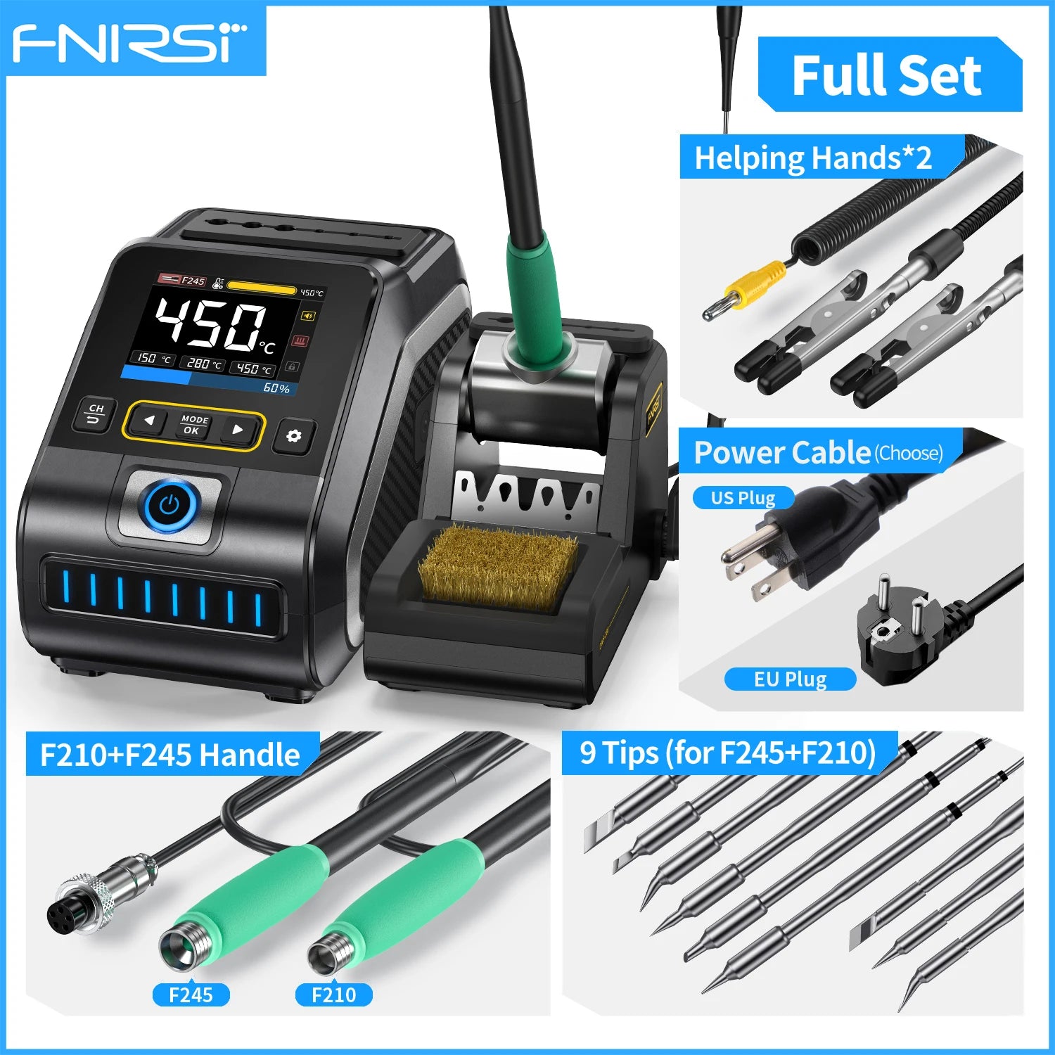 FNIRSI DWS-200 200W Power Repaid Heating Soldering Iron Staion C210 C245 Solder Iron Handle Electronic Welding Rework Station Blackbox Automotive Diagnostics