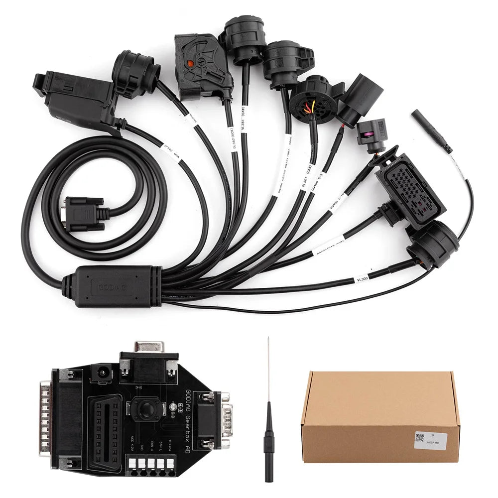 GODIAG Gearbox Cable 9-in-1 Set for V-A-G V30/ DQ200/ DL501/ VL300/ VL381/ DQ500/ DQ250/ DQ380/ DQ381/ DQ400E/ DL382 Pre-sale Blackbox Automotive Diagnostics