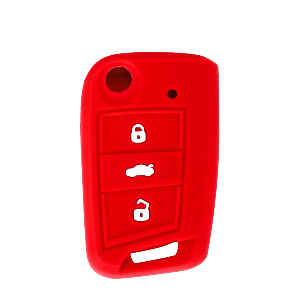 KEYYOU Silicone Key Case Key Cover For Volkswagen For VW Golf MK7 Tiguan For Skoda Octavia For Seat Leon Ibiza Octavia A7 Blackbox Automotive Diagnostics