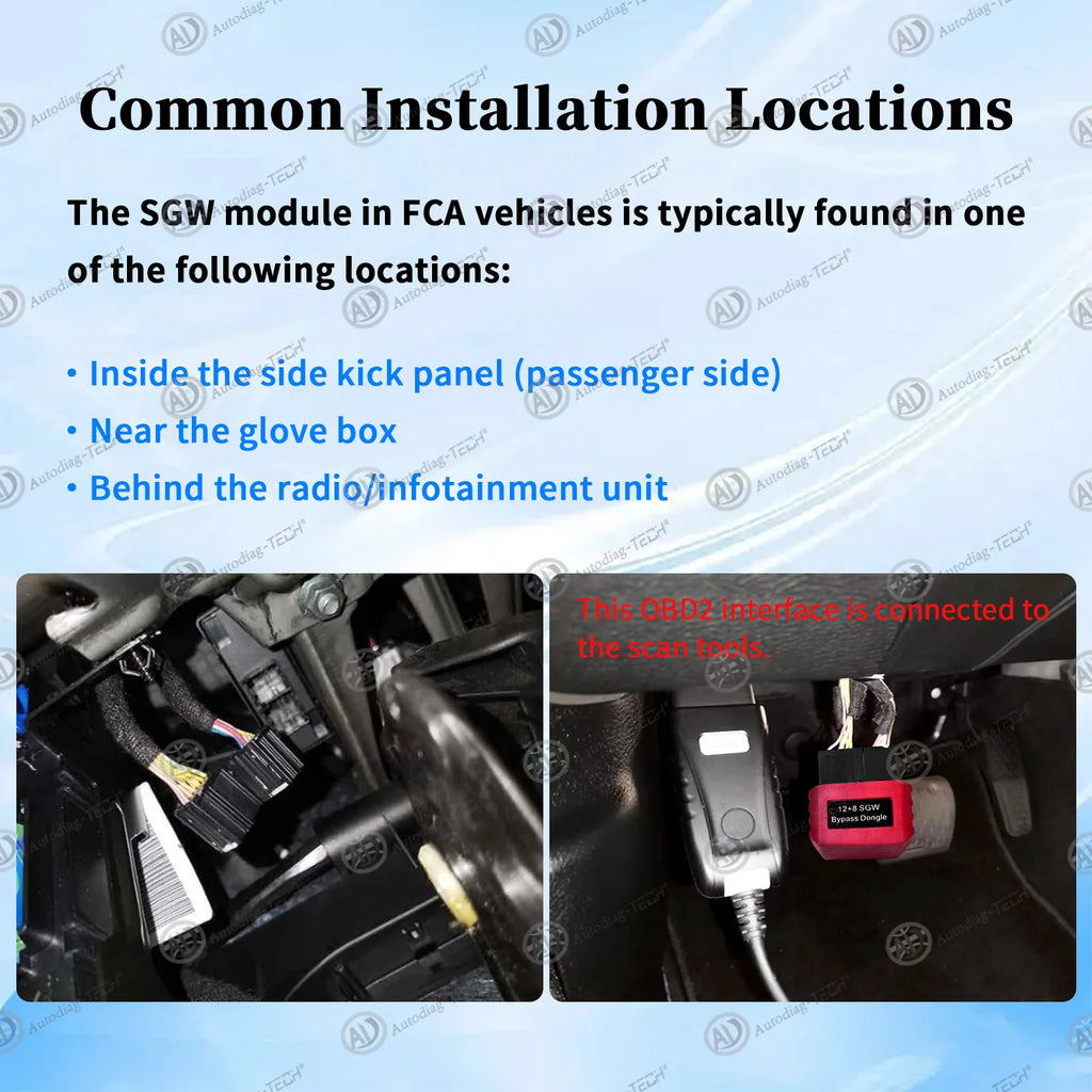 SGW Bypass Dongle - 8+12 Pin FCA SGM Adapter | Compatible with 2018+ Chrysler, Dodge, Jeep, RAM, Fiat, Alfa Romeo Blackbox Automotive Diagnostics