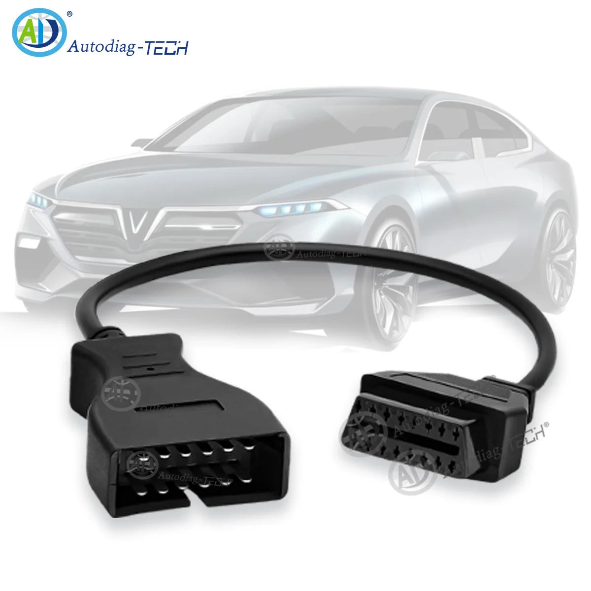OBD1 to OBD2 Adapter Fit for GM 12Pin Obd1 to Obd2 16 Pin Connector,Compatible with GM Vehicle 12 pin Diagnostic Scanner Cable Blackbox Automotive Diagnostics