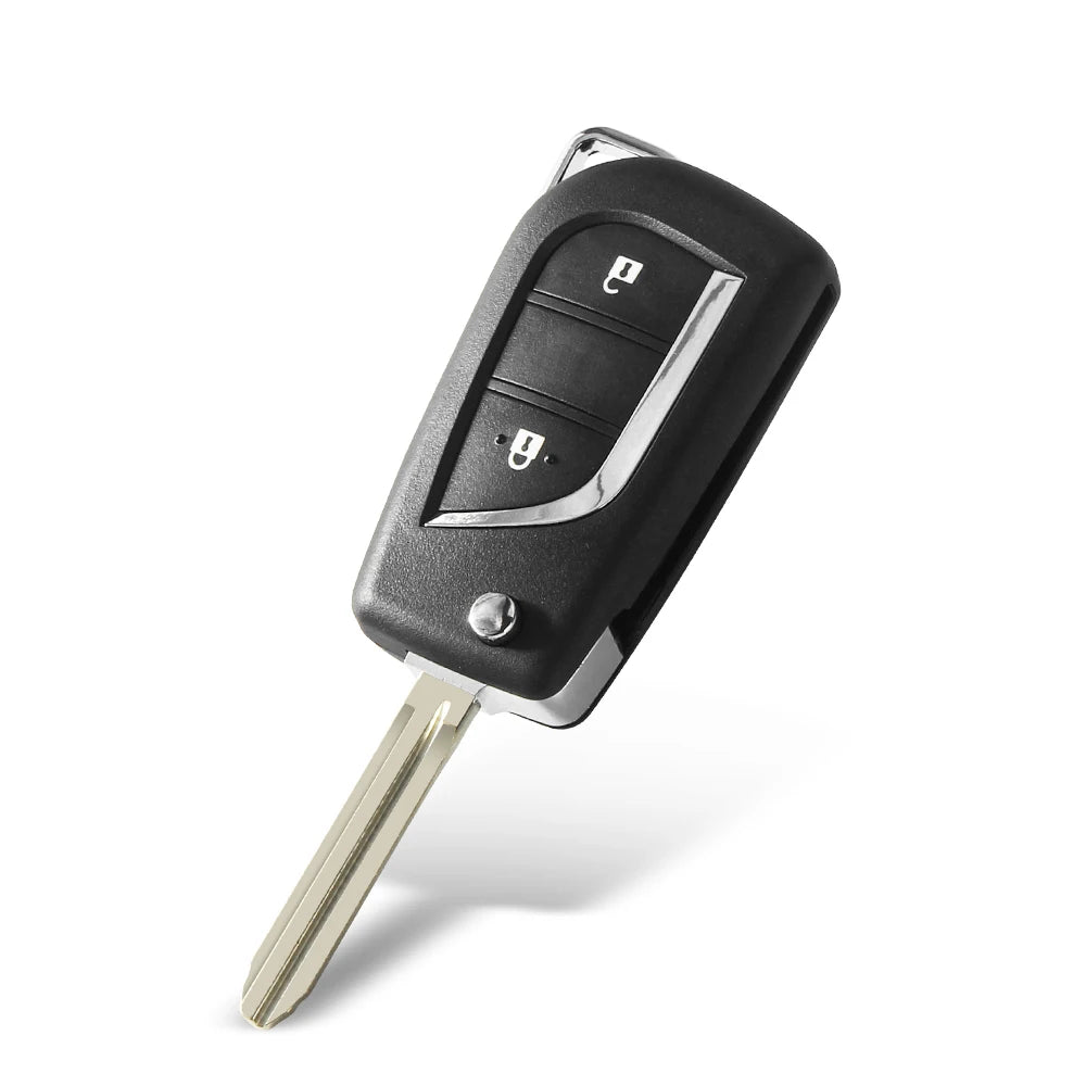 KEYYOU Flip Folding Remote Key Shell for Toyota Levin Camry Reiz Highlander Corolla Key Case Toy43 2 3 Buttons Blackbox Automotive Diagnostics