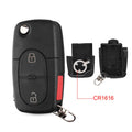 KEYYOU Replacement 3 Buttons Flip Car Key Case Shell Fob For Audi TT A4 A6 A8 Quattro With Blade CR1620 Blackbox Automotive Diagnostics