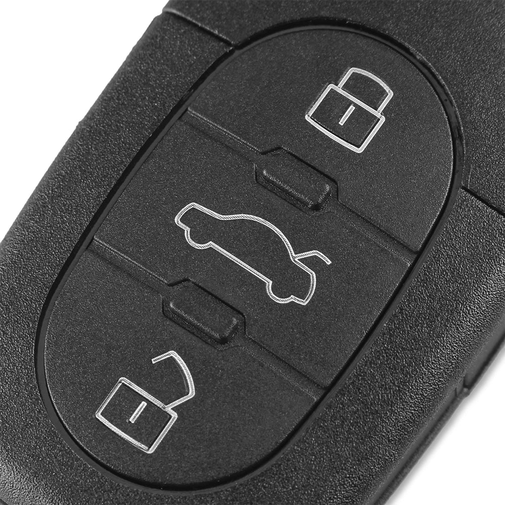 KEYYOU Replacement 3 Buttons Flip Car Key Case Shell Fob For Audi TT A4 A6 A8 Quattro With Blade CR1620 Blackbox Automotive Diagnostics