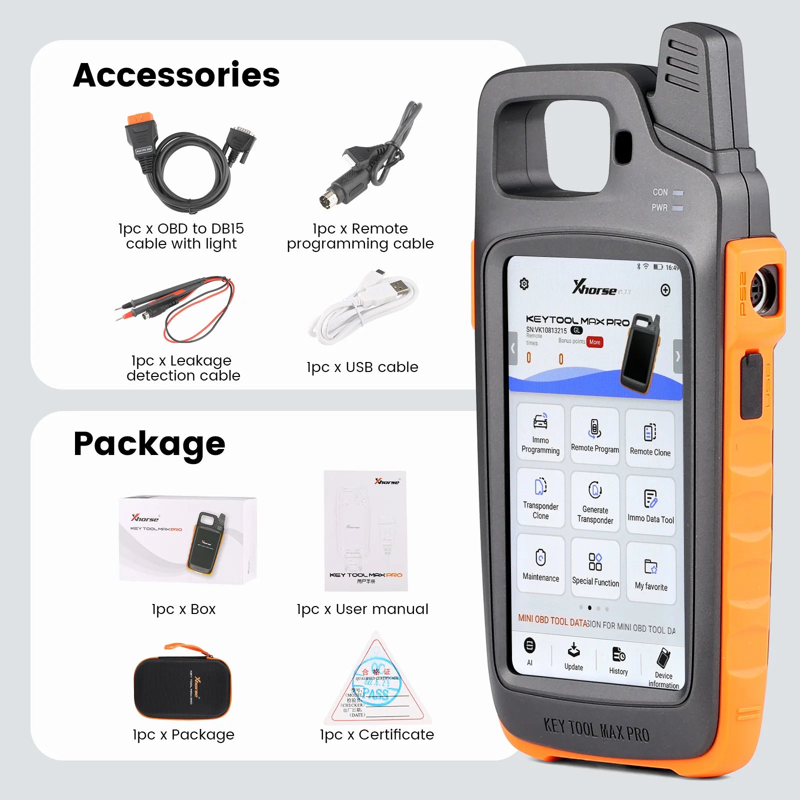 Xhorse Key Programmer and Immobilizer Tool