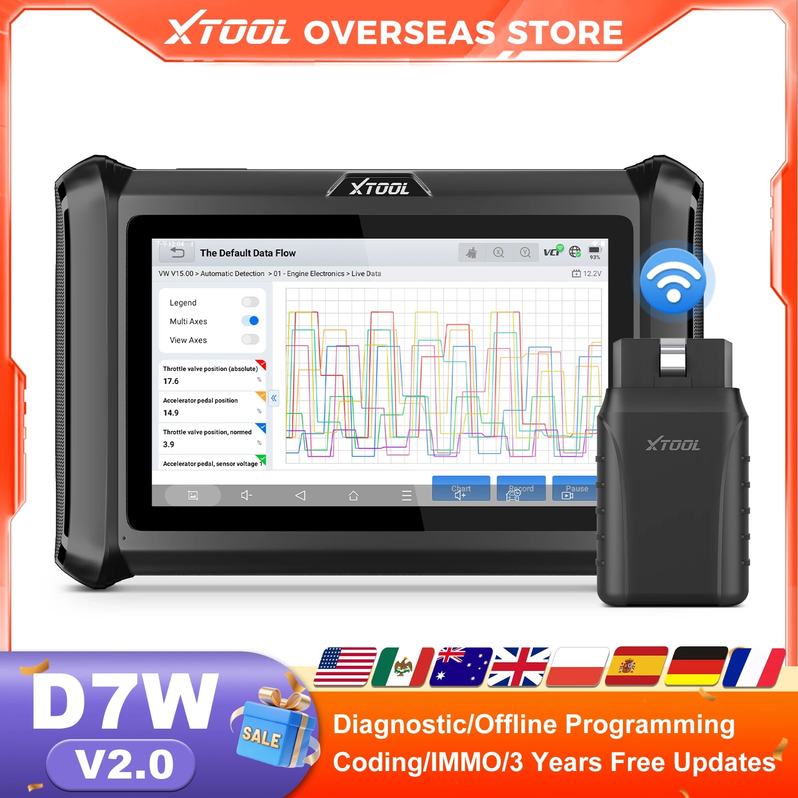 Xtool D7W V2.0 Automotive Diagnostic Scanner