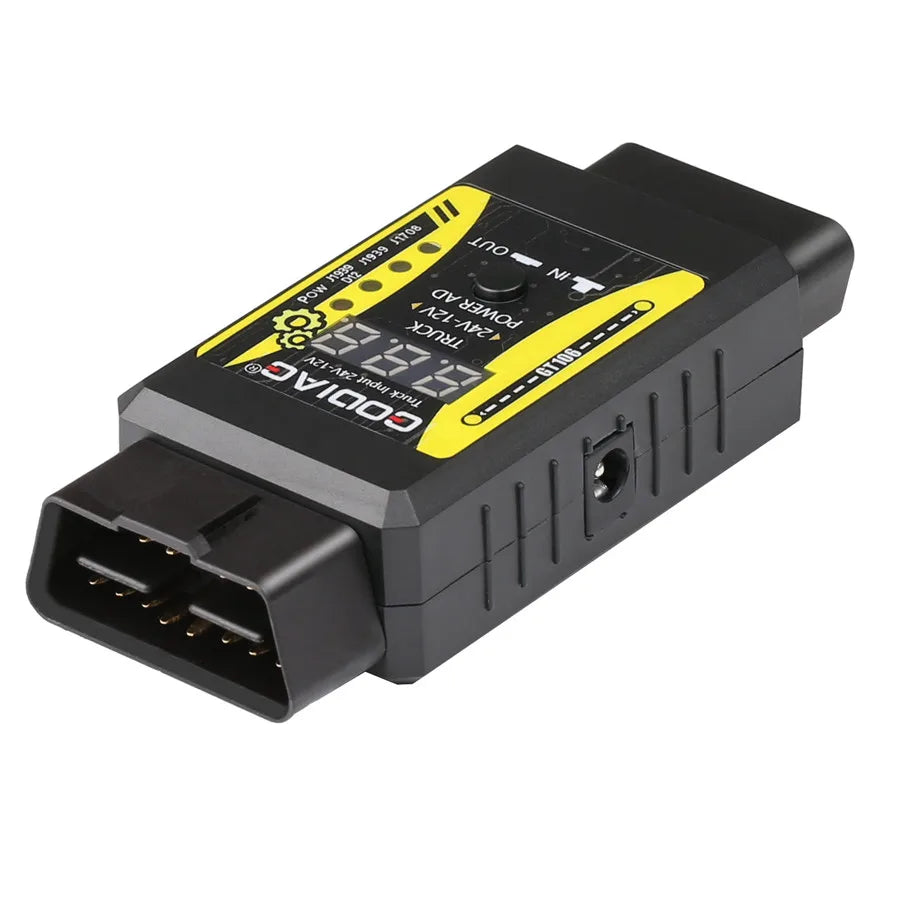 Godiag GT106 PLUS  24V to 12V Heavy Duty Truck Adapter for X431 for Truck Converter Heavy Duty Vehicles Diagnosis Blackbox Automotive Diagnostics