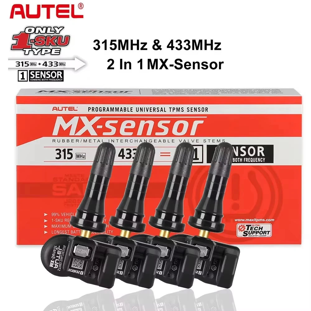 2026 Newest Autel TPMS Sensor 2in1 MX-Sensor Tire Repair Tools TPMS Sensor Programing W/ TS501 TS508 AUTEL 433 MHZ 315MHZ EU US Blackbox Automotive Diagnostics