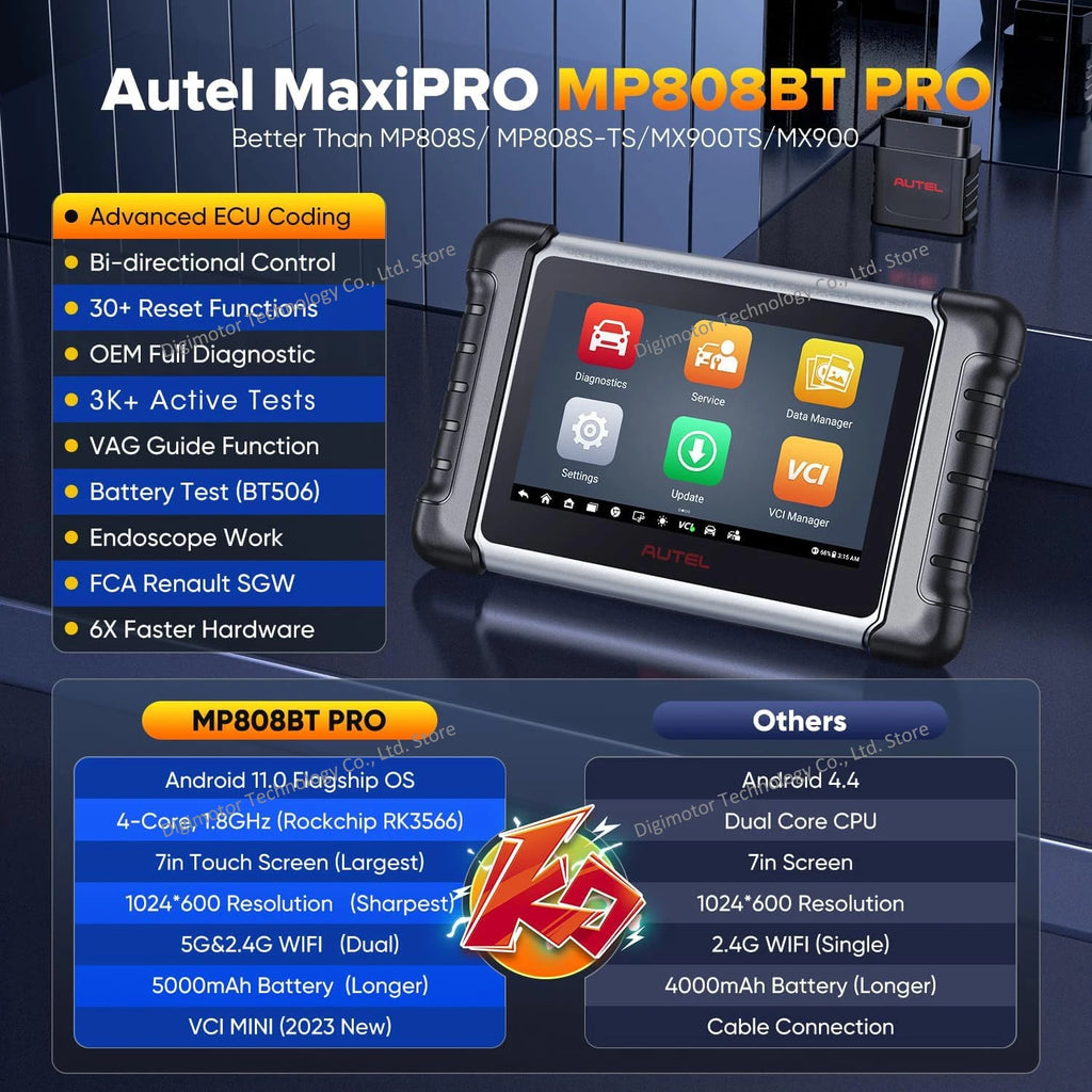 Autel MP808BT Pro Automotive Diagnostic Scanner — image 2