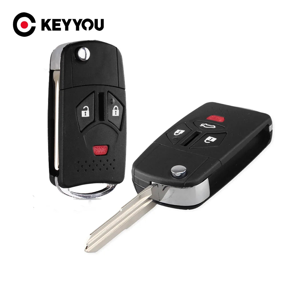 KEYYOU Modified Remote Flip Folding Key Shell Case Keyless Fob Fit For Mitsubishi Galant Eclipse Lancer 3/4 Buttons Blackbox Automotive Diagnostics