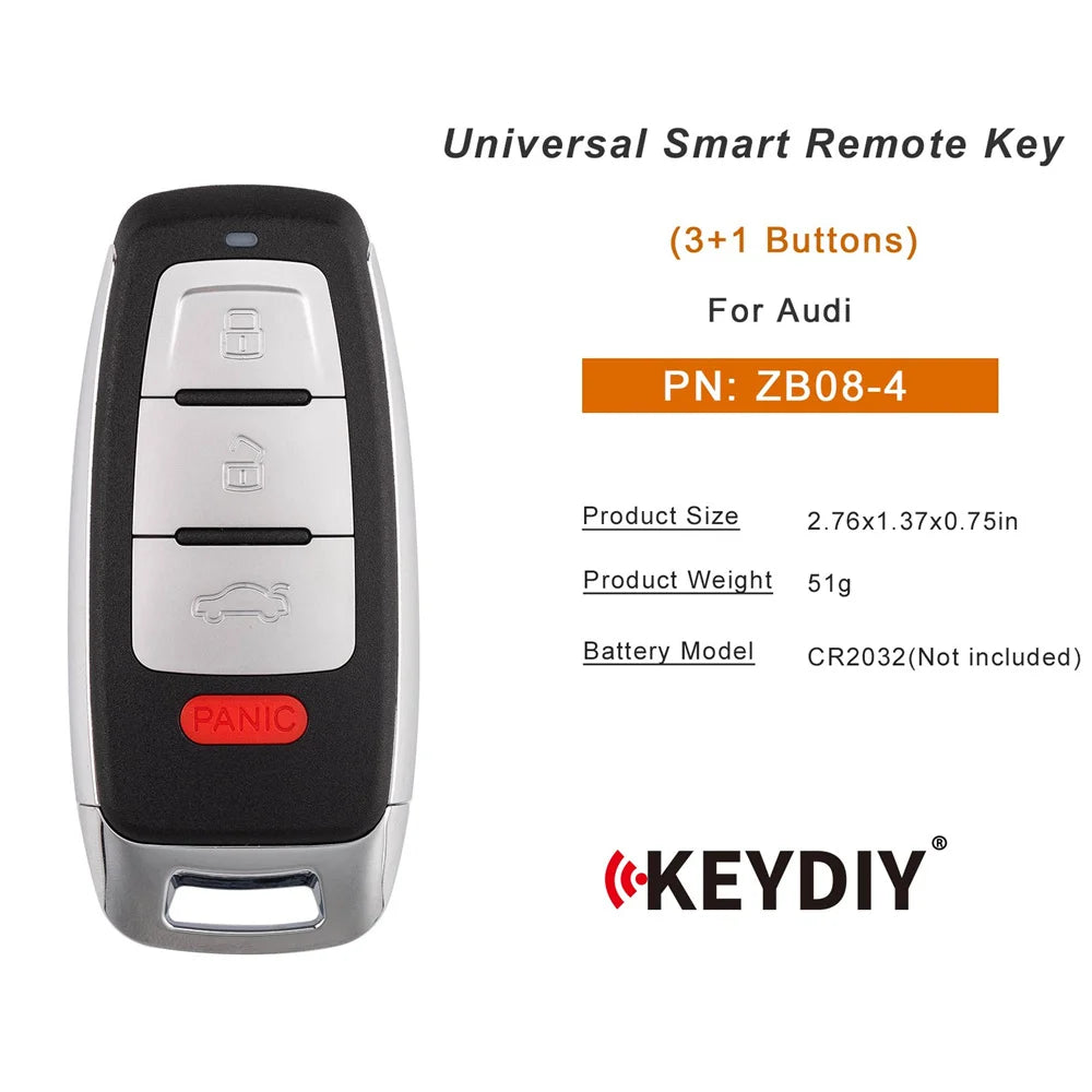 KEYDIY KD ZB08-4 Remote Key — Audi — image 6