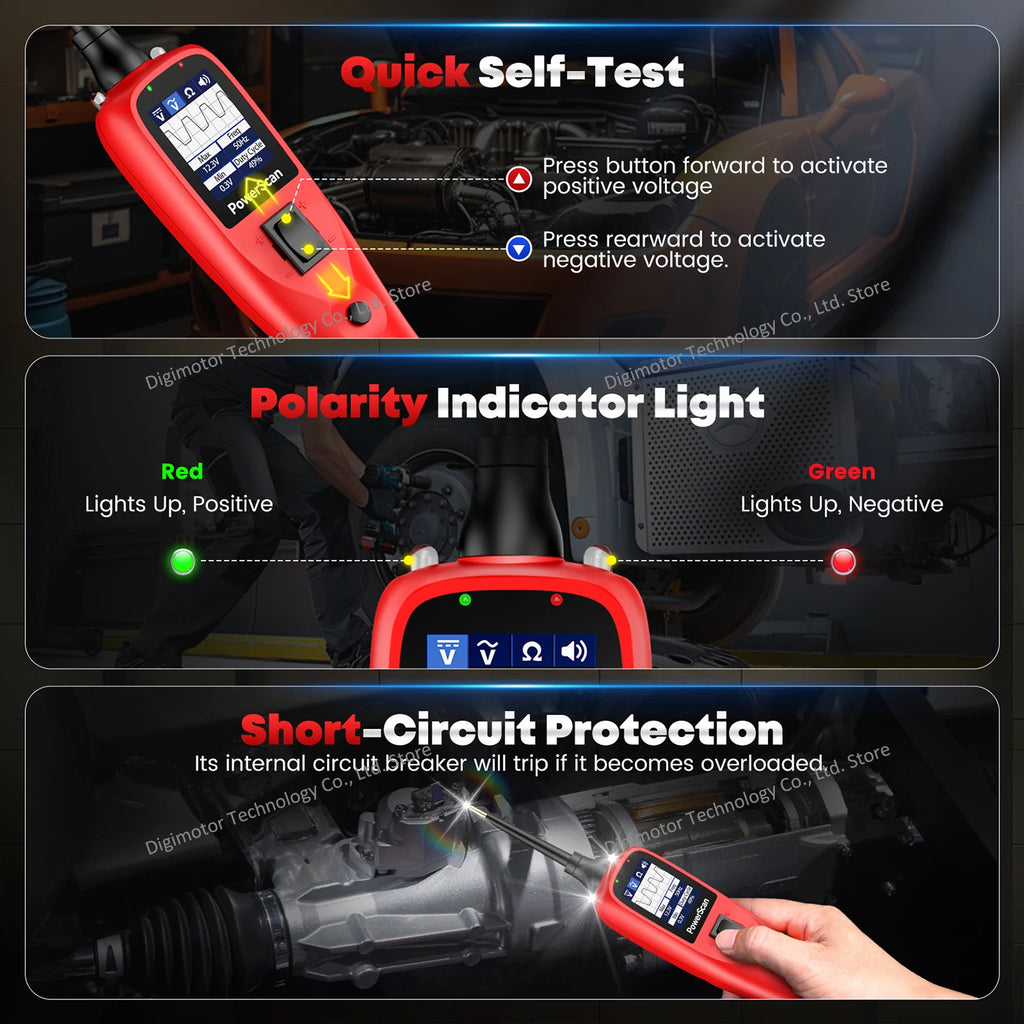 Autel PowerScan PS100 Automotive Circuit Tester, Power Circuit Probe Tools, 12-24V Electrical Short Open Breaker Circuit Finder Blackbox Automotive Diagnostics